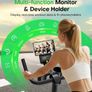 Exercise Bike for Home Use, Adjustable Magnetic Resistance Spin bike with Smart APP, Home Gym Equipment Stationary Bike with Dumbbell Rack, LCD Display, Tablet Holder, 180KG Weight Capacity Image 4