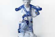 Small Asian Fisherman Figurine