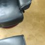 Black Armchair and Footstool Image 4