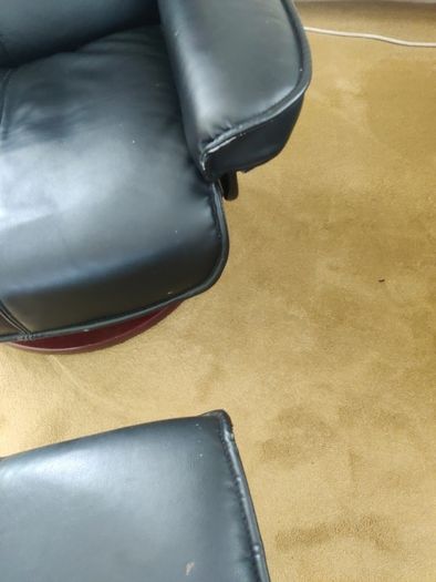 Black Armchair and Footstool