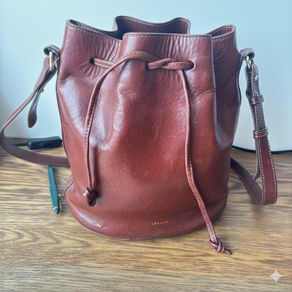 Sezane Farrow leather crossbody bag
