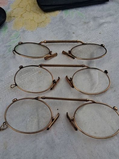 3 X Irish Gold Victorian Glasses