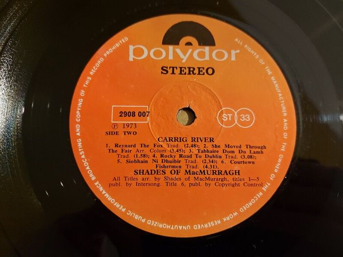 Mac Murrough - Macmurrough & Carrig River - Irish Pressings -Vinyl Records - Extremely Rare