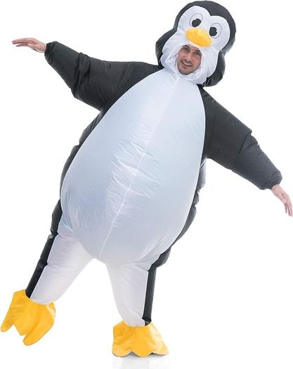 Inflatable Costume Penguin Air Blow-up Deluxe Halloween Costume - Adult Size
