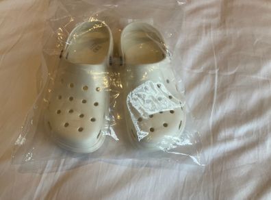Crocs style Slides Sliders pearlised ivory 4 5 New with tags NWT
