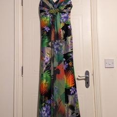 beautiful Libra multi coloured floral maxi dress