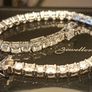 Rhodium Plated Sterling Silver 13 carat Moissanite Tennis Bracelet Image 8