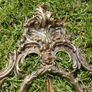 Antique Rococo  Brass Easel Back Picture Frame Image 4