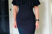 Mini knitted black dress APRICOT, SIZE 10