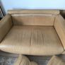 Premium Italian Leather Sofa Set 2 x 2 Seater Matte Finish Image 4