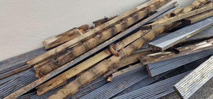 free timber, old decking , good for burning