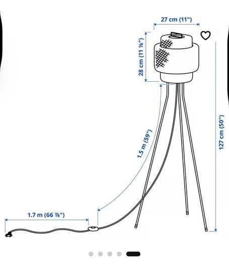 IKEA bamboo floor lamp