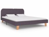 Bed Frame Taupe Fabric 150x200 cm
