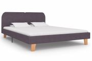 Bed Frame Taupe Fabric 150x200 cm