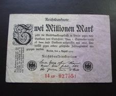 Germany. Reichsbanknote. 2 Millionen Mark (9.8.1923)