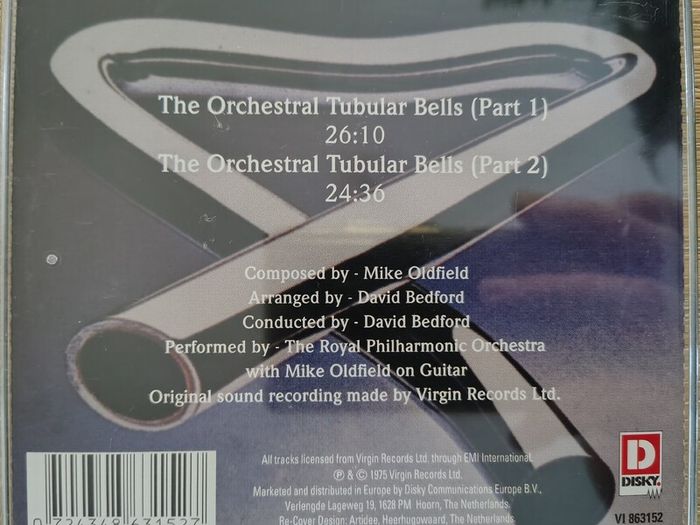 Mike Oldfield & Royal Philharmonic Orchestra - The Orchestral Tubular Bells CD (1975) Prog Classical EX+