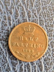 Victoria 1844 halfFarthing