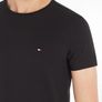 Tommy Hilfiger Men's T-Shirt Short Sleeve Core Stretch Slim Fit MW0MW27539, Black XL Image 4