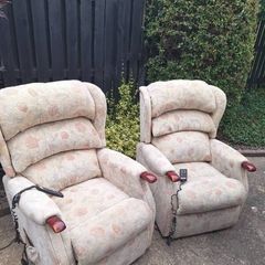 2 x riser recliner electric armchairs