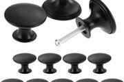 SALE | 24PCS Vintage Cabinet Knobs, Chic Drawer Knobs, Antique Kitchen Cupboard Handles, 30mm Round Furniture Door Knobs, Black