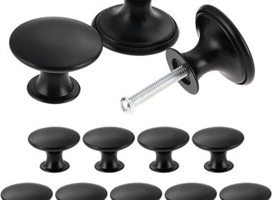 SALE | 12PCS Vintage Cabinet Knobs, Chic Drawer Knobs, Antique Kitchen Cupboard Handles, 30mm Round Furniture Door Knobs, Black