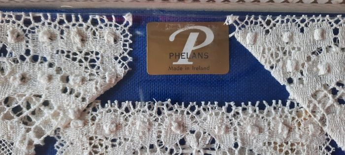 Vintage Rare Phelans Irish Linen & Lace Cocktail set