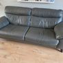 DFS Leather Sofa, Armchair and Ottoman Set Image 2