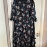 Monsoon Size 24 Navy Dress with Floral Print Image 5