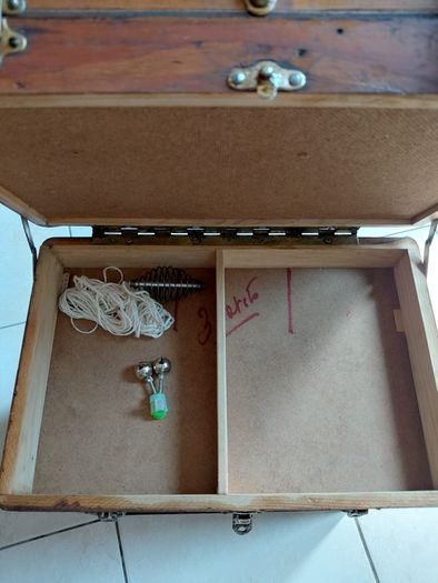 Vintage fishing box with some accessories inside