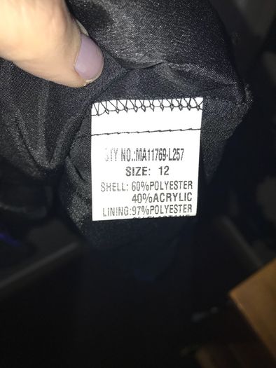 Size 12 black and blue dress