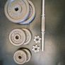 Full Home Gym Set Olympic Barbell, Bench, Stands, Power Tower, Plates Etc. Image 2