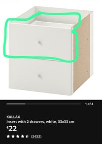 1 x Kallax drawer
