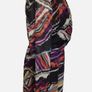 Zapara Ladies black & multicolured chiffon wrap dress size 10 includes post Image 2