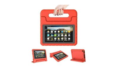 For Amazon Fire HD 8 Plus 2020 Case Kids Shockproof Tablet Smart Cover EVA New Red