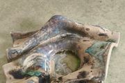Ceramic ripple pod tea light candle holder by Amanda Murphy  made in Waterford Ireland. The ripple pod is individually hand made so no two pieces are ever the same