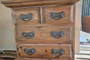 Mexican Corona-style rustic pine 2-over-2 chest of drawers