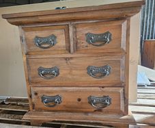 Mexican Corona-style rustic pine 2-over-2 chest of drawers