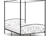 main image for ad Canopy Bed Frame Black Metal 120x200 cm