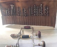 Vintage Hand Brace Drills & Auger Bit Set