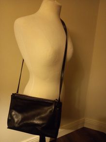 Banana Republic Black Duo Leather Envelope Bag