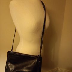 Banana Republic Black Duo Leather Envelope Bag