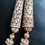 vintage Hand carved bone necklace Image 4