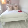 King Size White Wooden Bed Image 3
