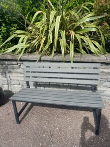 Stunning Black 2 Seater Garden - Patio Bench - Can Deliver
