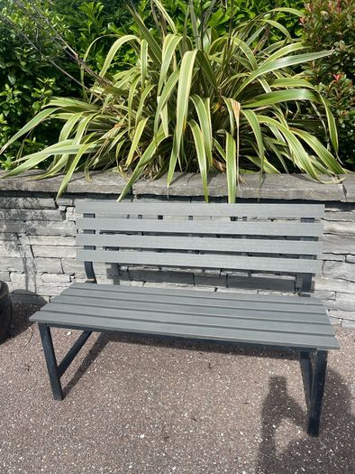 Stunning Black 2 Seater Garden - Patio Bench - Can Deliver