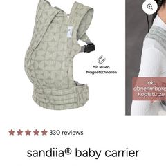 Sandiia baby carrier sage brand new