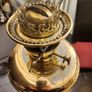 Fantastic victorian brass oil lamp . extends to 2m. Image 5