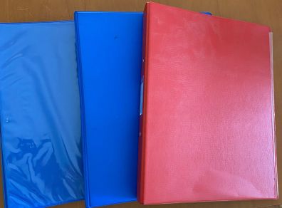 3 A4 ring binders