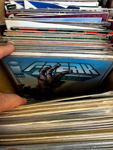 Image Long Comic Box w 275 comics for Sale