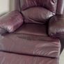 3 seater leather recliner & 1 armchair Image 5